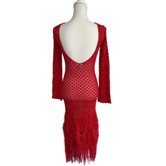 DEVON WINDSOR Red Long Sleeve Dress - Picture 8 of 15